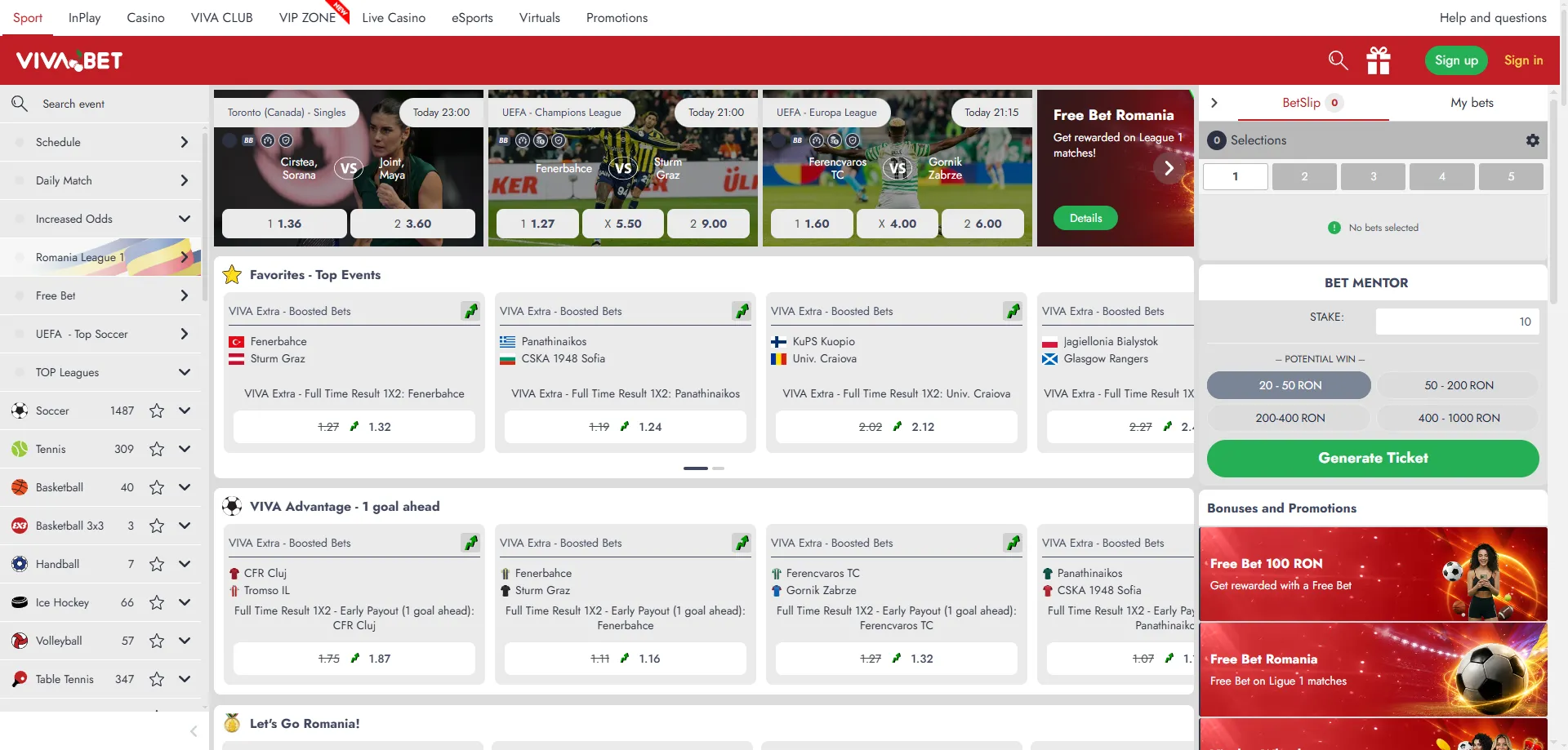 Apuestas deportivas VIVABET Casino México — bono de bienvenida deportivo 100%