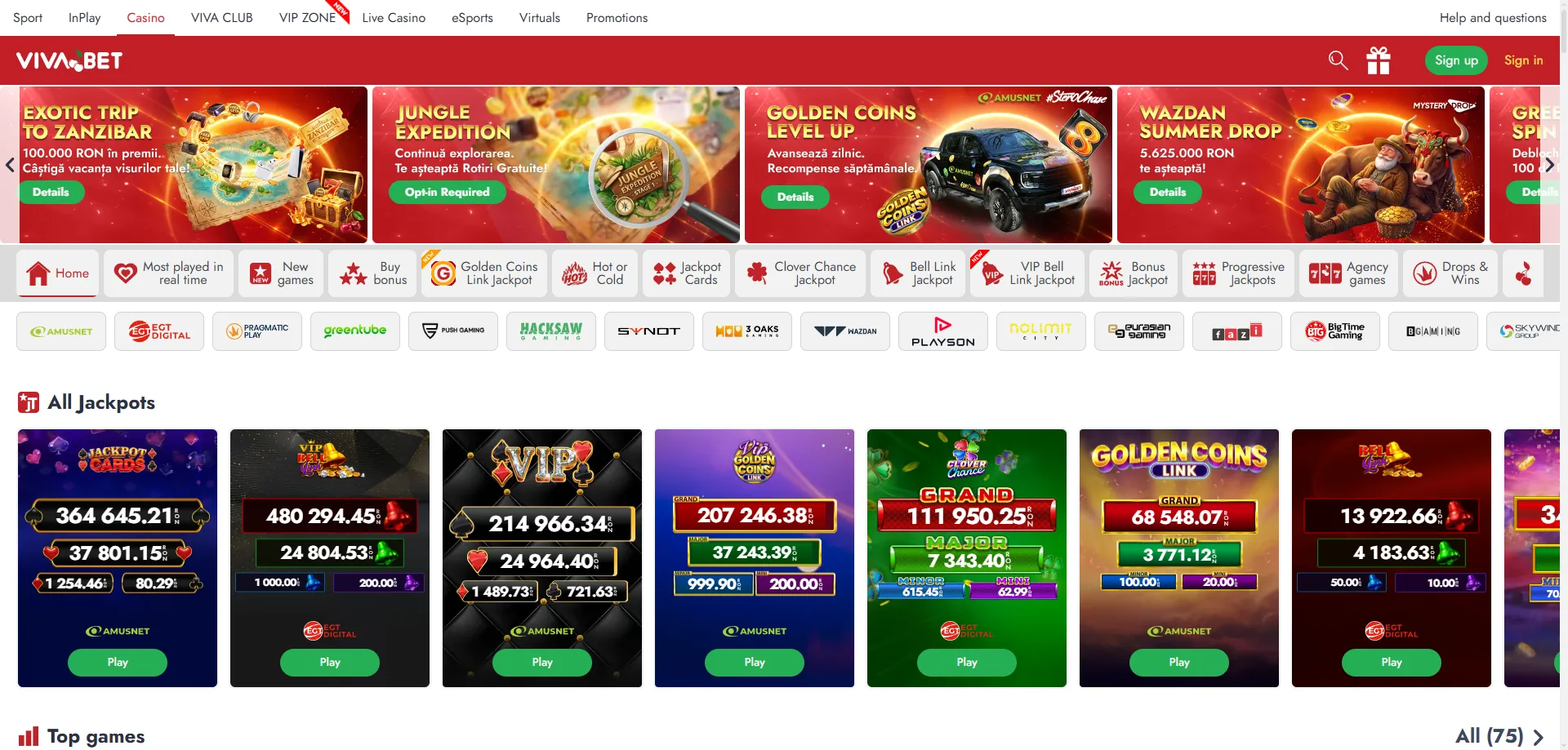 Tragamonedas online en VIVABET Casino — más de 4500 títulos disponibles