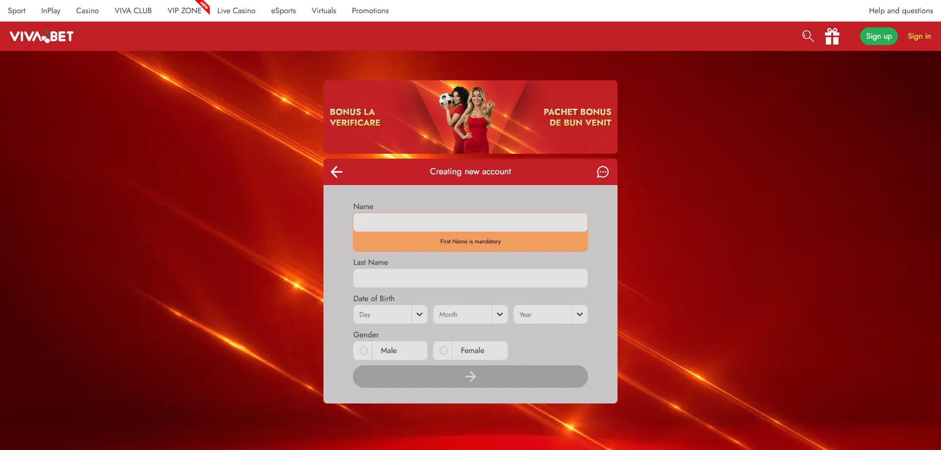 Registro en VIVABET Casino México — pasos para crear una cuenta